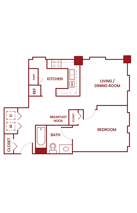 a floor plan of a bedroom apartment